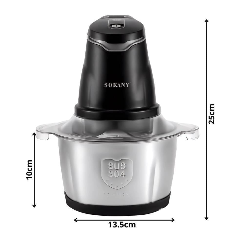 Sokany ChefMax Pro (SK-7020) – Procesador y Picador Multifuncional de Acero Inoxidable (2L - 400W).